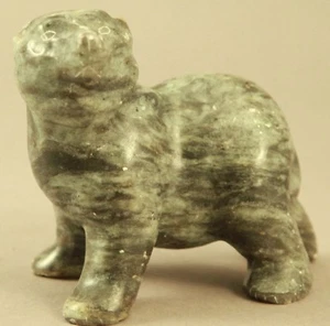 Scultura orsetto in pietra ollare Ron Ekemo antica firmata Ekemo anni 70 alta 3,25" - Foto 1 di 9