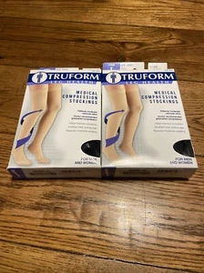 MEN Women Medical Truform Firm Thigh Hi Closed Toes XL Black Unisex Compression - Picture 1 of 3