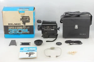 Full Set [NEAR MINT] Elmo Super 8 350SL Macro 8mm Film Movie Camera From JAPAN - Picture 1 of 19
