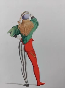 VENISE VENITIEN CALZA XVe SIECLE COSTUME MODE LITHOGRAPHIE 1861 MERCURI L22 - Picture 1 of 2