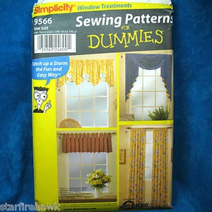 Simplicity 9566 Window Decor Treatment Valances Pattern Uncut Vintage - Bild 1 von 2
