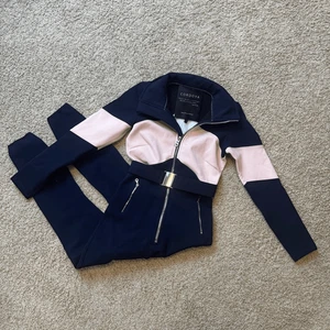 Cordova Alta Skianzug Damen Skioverall Colorblock Chevron Small Navy Pink - Bild 1 von 10