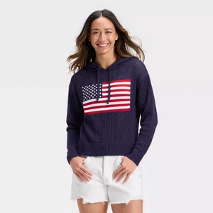 Women's Open Stitch Hooded Pullover Sweater - Universal Thread - Picture 1 of 6