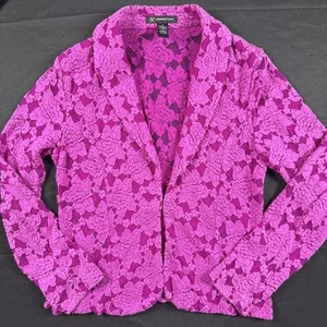 INC International Concepts Women's Jacket Size Small Pink Floral - Picture 1 of 9