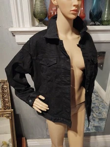 Time and Tru Schwarze Damen Jeansjacke XL Neu - Bild 1 von 10