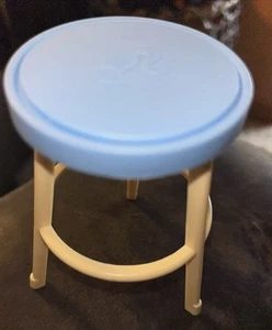 Barbie Furniture bar stool seat Chair Blue Cream Classic Replacement Seat - Picture 1 of 4
