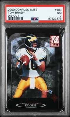 2000 Donruss Elite Tom Brady 新秀模切 /2000 PSA 7💎 仅第 1 个 500 个被执行 — 第 1/2 张图片