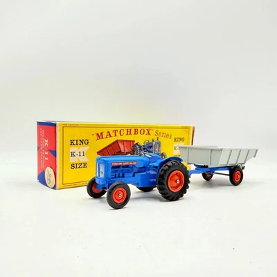 Matchbox Lesney King-Size K-11 Fordson Tractor and Farm Trailer Boxed Model - Image 1 of 4