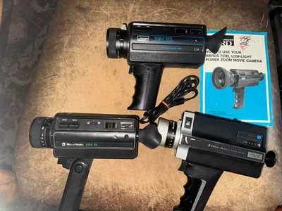 Lote de cámara de película con lente zoom Montgomery Ward vintage Bell Howell 2123 673 XL Foto 1 de 4