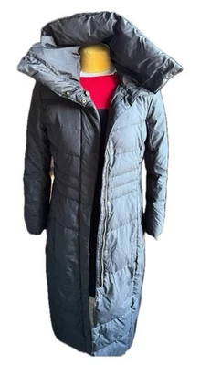 Cole Haan Signature Extra Long Black Down Filled Puffer Coat Parka RN 54163 Sz L - Image 1 of 4