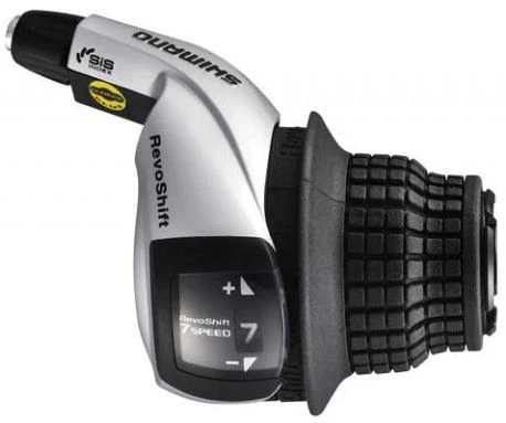 Interruttore manopola (per destra) 7 velocità Shimano Tourney SL-RS45 - Nero/Argento - Immagine 1 di 1