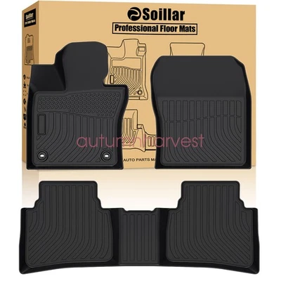 3D Floor Mats Liner For 2023-2025 Toyota Prius Prime Front-Rear All Weather TPE - Изображение 1 из 4