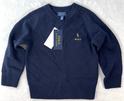 Suéter Polo Ralph Lauren Mezcla Lana Cachemira Azul Marino Niños Talla 4T Foto 1 de 4