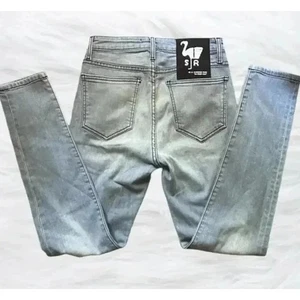 Sandrine Rose Neu mit Etikett Mid-Rise Skinny Distressed Jeans Blau Größe 26 - Bild 1 von 5