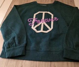 Fleece Crew Sweatshirt Cat & Jack Pullover Size (Medium 8) Drk Green - Picture 1 of 2