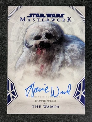 2018 Star Wars Masterwork Topps HOWIE WEED As THE WAMPA 8/99 Auto Blue Foil SP - Image 1 of 3