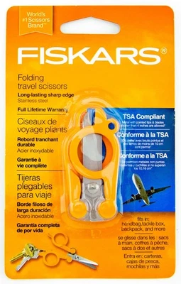 Fiskars Folding Travel Scissors TSA Compliant Stainless Steel - Image 1 of 2
