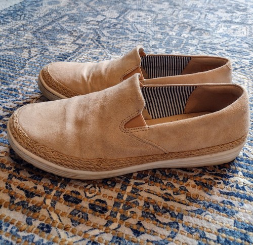 CLARKS Scarpe slip on Clark's in suede rosa chiaro