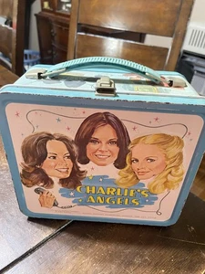 Vintage Charlie's Angels Aladdin Metal Lunch Box & Thermos 1978 - Picture 1 of 12