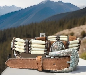 Tony Lama Belt NATIVE SON Size 36 NWT 7159L List $63 Rare Find! - Picture 1 of 5