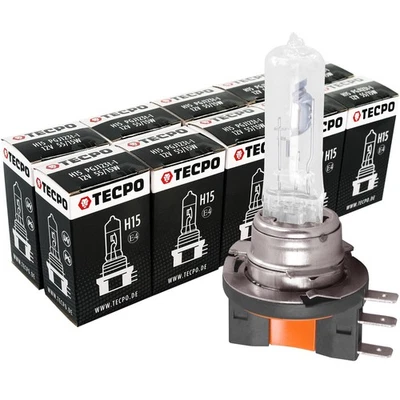 10x TECPO H15 HALOGEN GLÜHBIRNE 12V 55/15W GLÜHLAMPE PGJ123t-1 FERN TAGFAHRLICHT - Bild 1 von 4