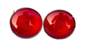 For Jeep Willys CJ3 CJ5 CJ6 1945-1975 Rear Combination Tail Light RED / Set of 2 - Picture 1 of 4