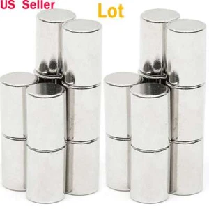10-50Pc N52 Super Strong Round Disc Cylinder Magnet 10x15mm Rare Earth Neodymium - Picture 1 of 13