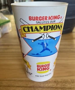 Vintage 1987 Burger King Salutes Our Champions Collectors Cup Red Sox R. Clemens - Picture 1 of 4