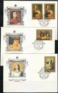Soviet Russia 1985 FDC covers Mi 5476-5480 Sc 5335-5339 Spanish Art. Hermitage - Picture 1 of 2