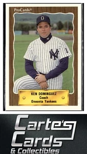 Ken Dominguez 1990 ProCards #3390 Oneonta Yankees Coach - Picture 1 of 2