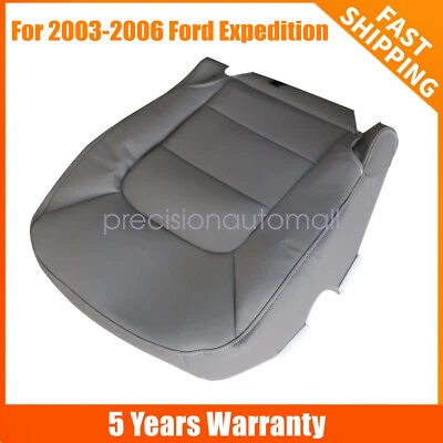 For 2003-06 Ford Expedition Replacement Driver Lower Leather Seat Cover Med Gray - Image 1 of 4