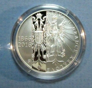 Moneda de plata 2016 República Checa 200 coronas prueba batalla Hradec Kralove Koniggratz - Imagen 1 de 4