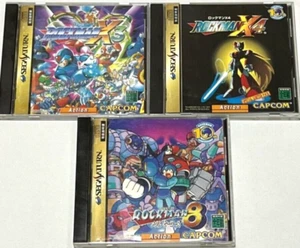 Sega Saturn SS Capcom Megaman Rockman X3 X4 8 Lot 3 Set from Japan Retro - Picture 1 of 8
