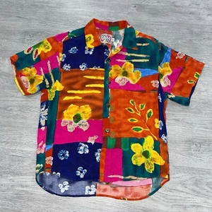 Vintage Jams World Men’s Medium Floral Hawaiian Button Down Short Sleeve Rayon - Picture 1 of 8