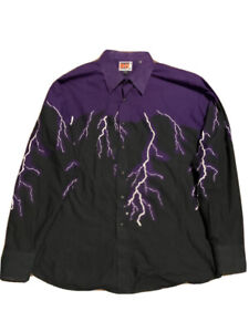 Vintage Rare Brooks and Dunn Lightning Button Up Shirt XL Southwestern Wrangler