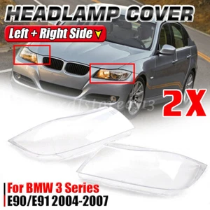 Halogen Headlight Headlamp Clear Lens Cover For BMW 3 Series E90/E91 2004-2007 - Picture 1 of 13