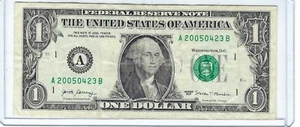 RARE Fancy One $1 Dollar Bill Anniversary / BIRTHDAY Note A20050423B 04/23/2005 - Picture 1 of 2