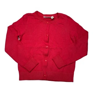 NWT The Children's Place Girl's Red Button-Up Uniform Cardigan Size 7/8 B60 - Picture 1 of 6