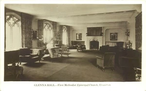 GLENNA HALL, FIRST M.E. CHURCH, EVANSTON, ILLINOIS, RPPC, VINTAGE POSTCARD - Picture 1 of 2