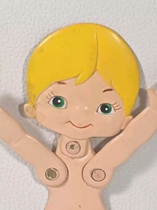 Muñeca Posable Plana Durham Industries 11" Rubia Ojos Verdes Vestir Hombre 1970 De Colección - Imagen 1 de 9