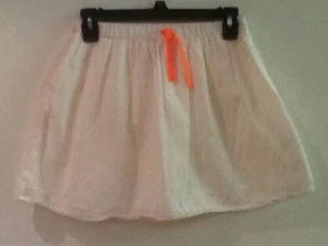 Old Navy Girls Lined White Skirt With Orange Yellow Neon Dots Size L (10-12) - Picture 1 of 4