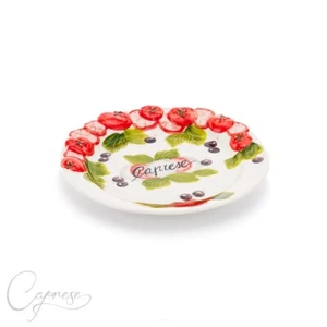 Bassano Ceramic Plate Serving Plate 22 CM Tomatoes Motif from Italy, New - Bild 1 von 4