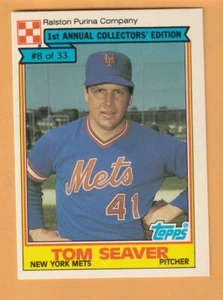 Tom Seaver New York Mets 1984 Ralston Purina #8 HOF USC Trojans 3W - Picture 1 of 2
