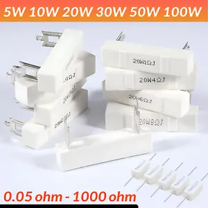 Resistencias cerámicas 5W 10W 20W 30W 50W 100W - Wirewound 0,05-1K ohmios - Imagen 1 de 166