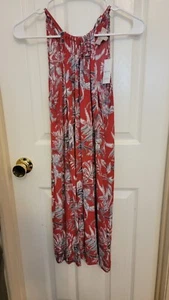 Loft Outlet Dress Women’s XSP Swing Red Floral Sleeveless Casual Dress NWT  - Picture 1 of 10