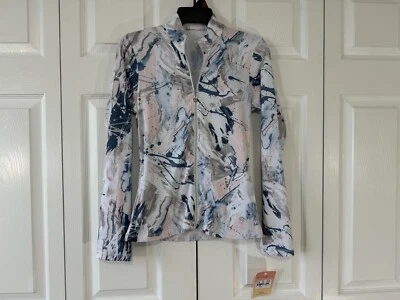 ✅NWT ✅SOFIBELLA Shirt ✅Sleeveless ✅Golf Tennis Polo ✅Blue Pink Gray ✅ XS ✅Zip - Image 1 of 4