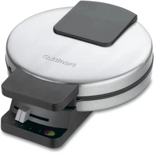 Cuisinart 1-Waffle Round Electric Waffle Maker with stainless steel design. - Picture 1 of 5