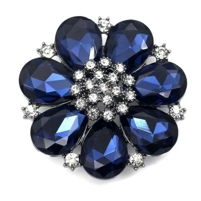 1PC Crystal Diamante Flower Buttons DIY Sewing Fasteners Accessory Shiny Fashion - Image 1 of 4