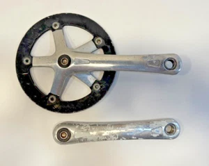 Lasco CF12 165mm Silver Aluminum Crankset 39-Tooth Chainring & Chain Guard - Picture 1 of 6