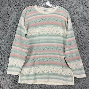 VTG Cape Cod Sportswear Pullover Sweater Womens M Pastel Metallic Grandma 80's - Picture 1 of 10